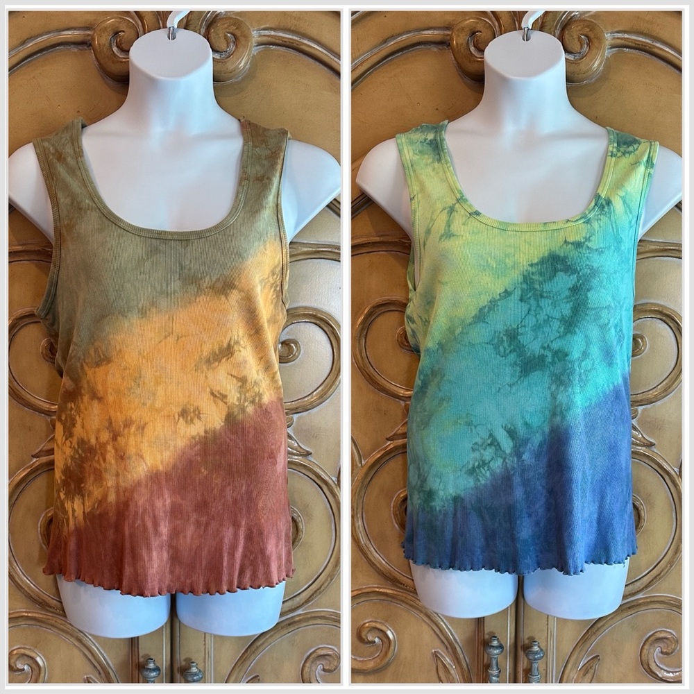 Glima Earthy Tie-Dye Tank Tops